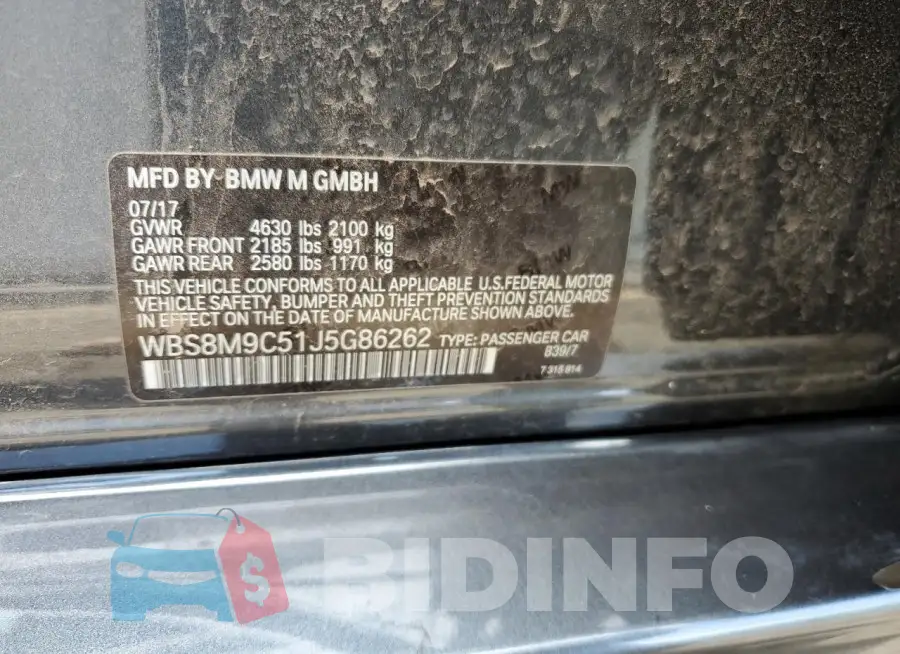 WBS8M9C51J5G86262 Photo# 12