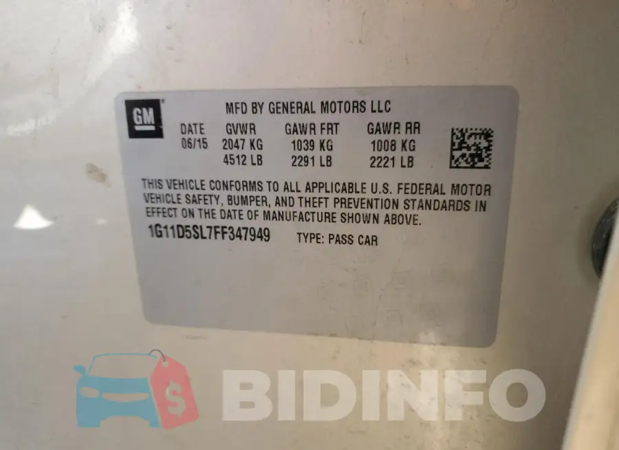 1G11D5SL7FF347949 Photo# 12
