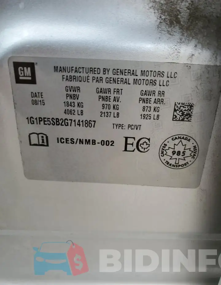 1G1PE5SB2G7141867 Photo# 12