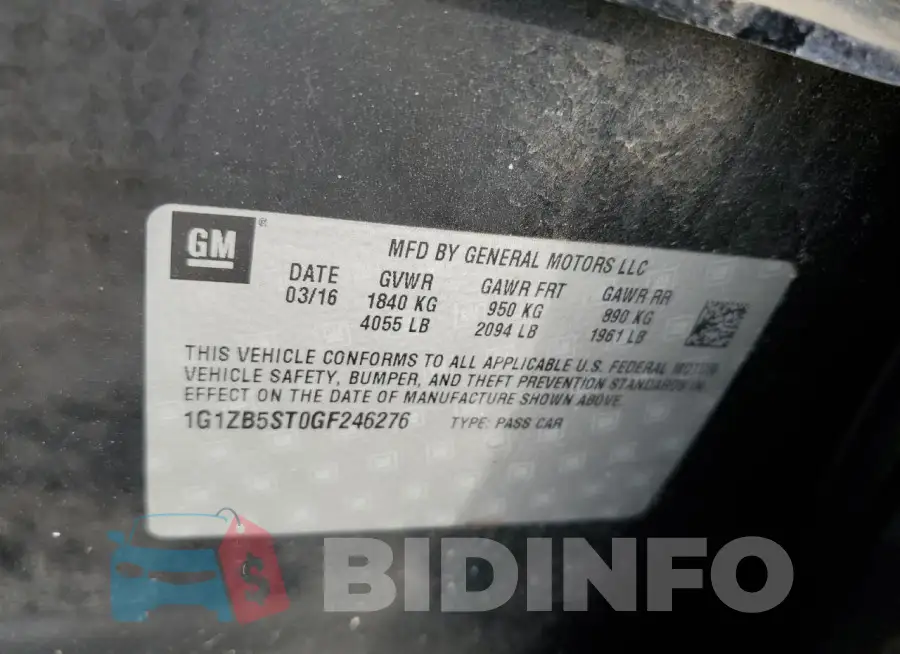 1G1ZB5ST0GF246276 Photo# 13