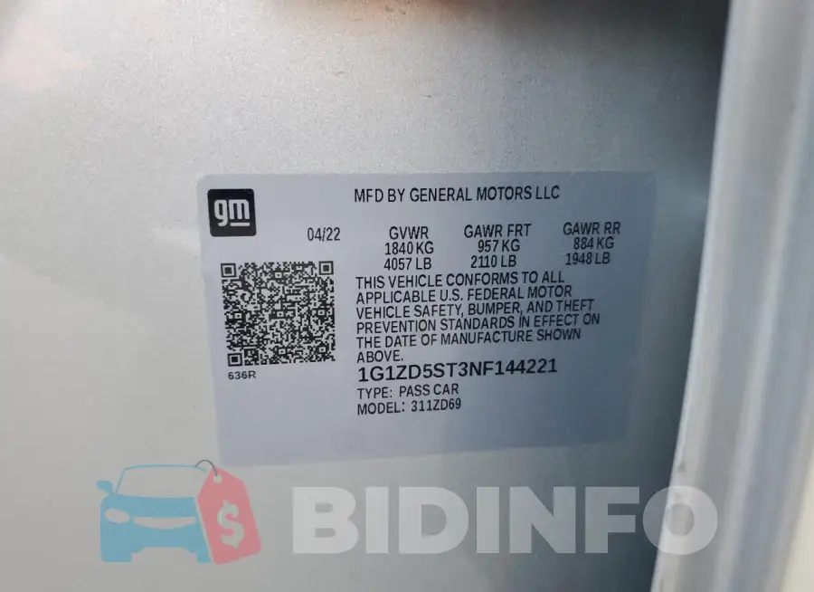 1G1ZD5ST3NF144221 Photo# 12