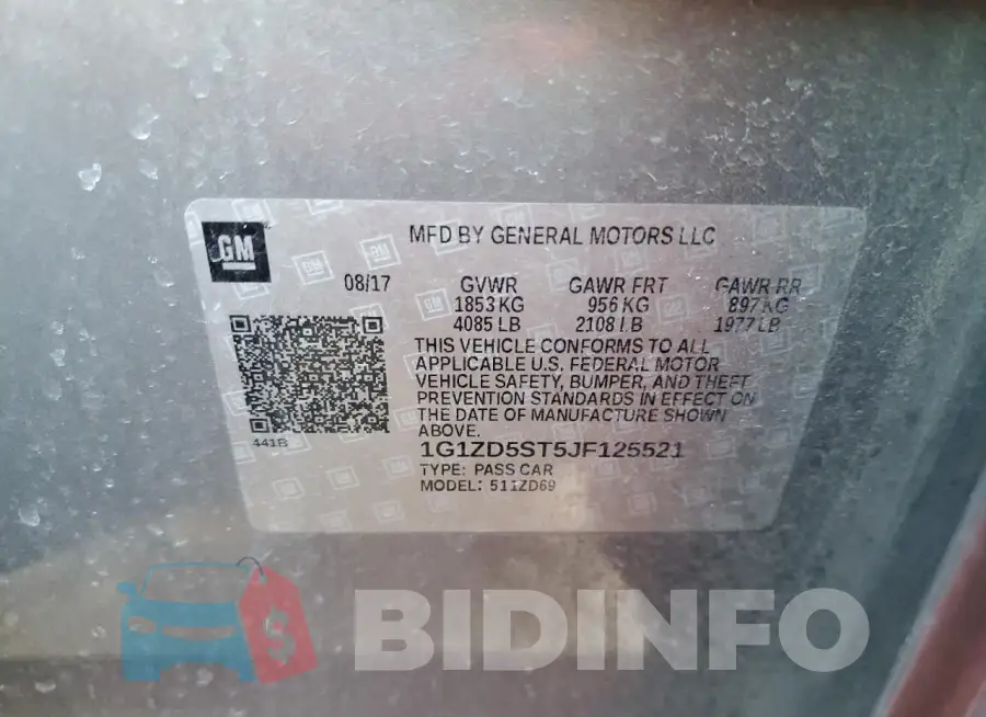 1G1ZD5ST5JF125521 Photo# 12