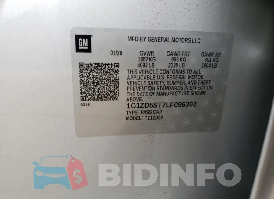 1G1ZD5ST7LF096302 Photo# 12
