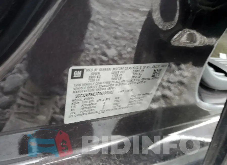 3GCUKREC7GG309943 Photo# 12