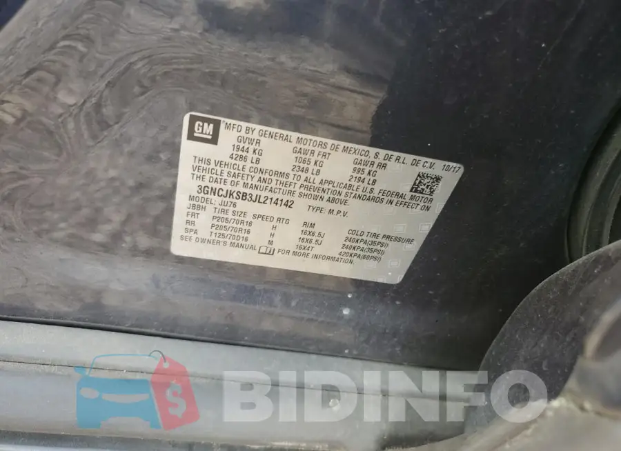 3GNCJKSB3JL214142 Photo# 12