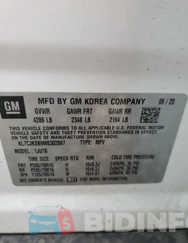 KL7CJKSB9MB302897 Photo# 13