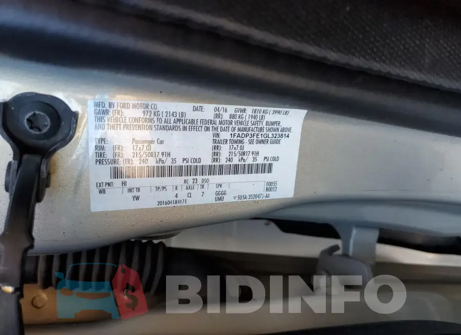1FADP3FE1GL323814 Photo# 12