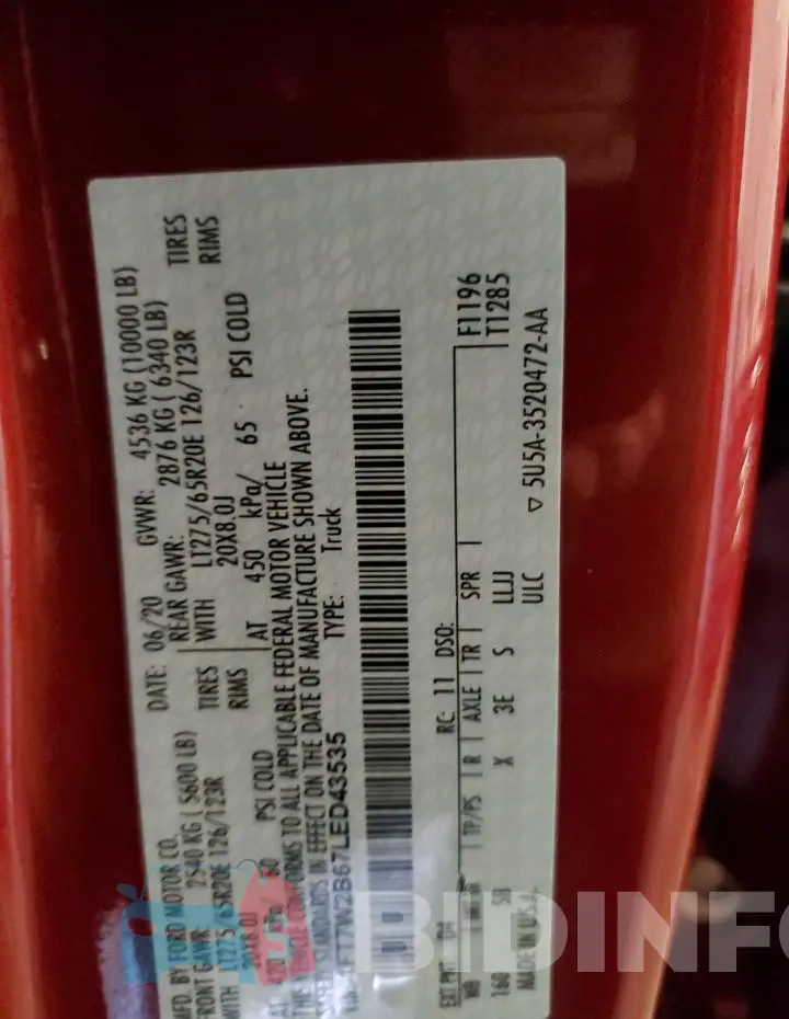1FT7W2B67LED43535 Photo# 13