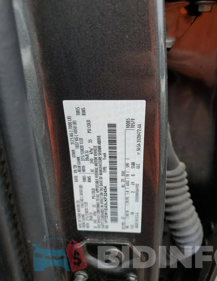 1FTEW1E43LKF32454 Photo# 12