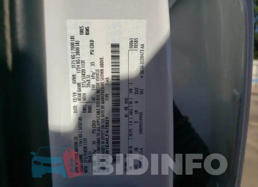 1FTEW1E44LFA78921 Photo# 13