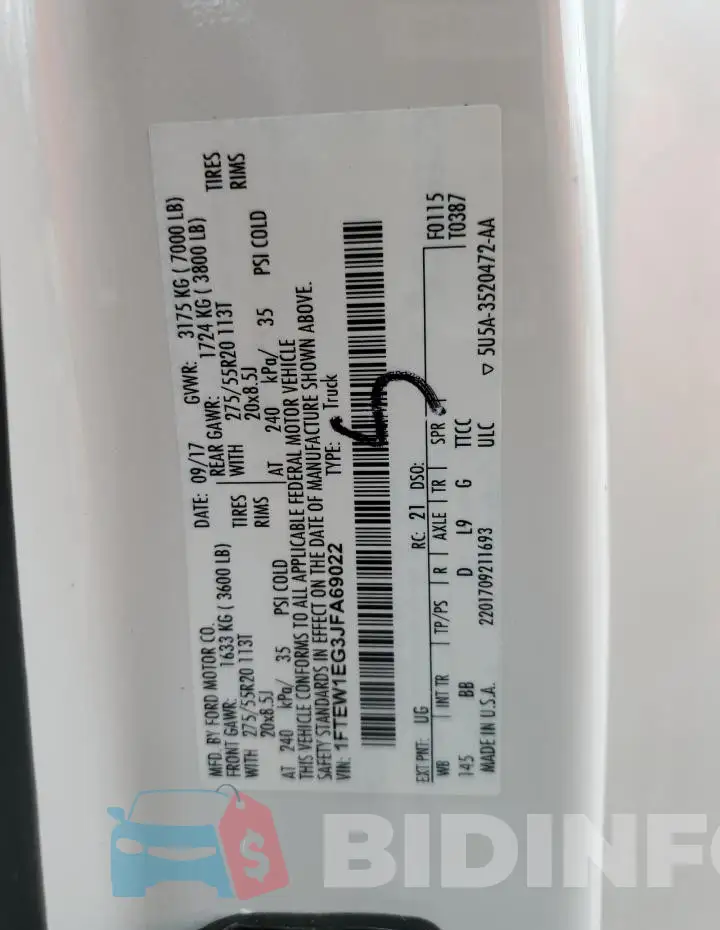 1FTEW1EG3JFA69022 Photo# 12