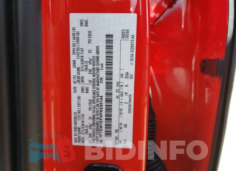 1FTEW1EPXPKE95144 Photo# 12