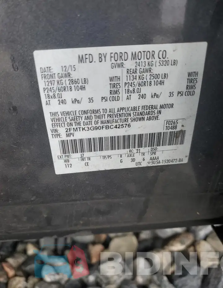 2FMTK3G90FBC42576 Photo# 12