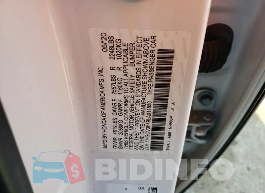 1HGCV3F49LA011850 Photo# 13