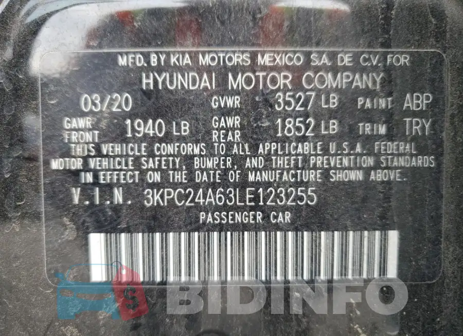 3KPC24A63LE123255 Photo# 13