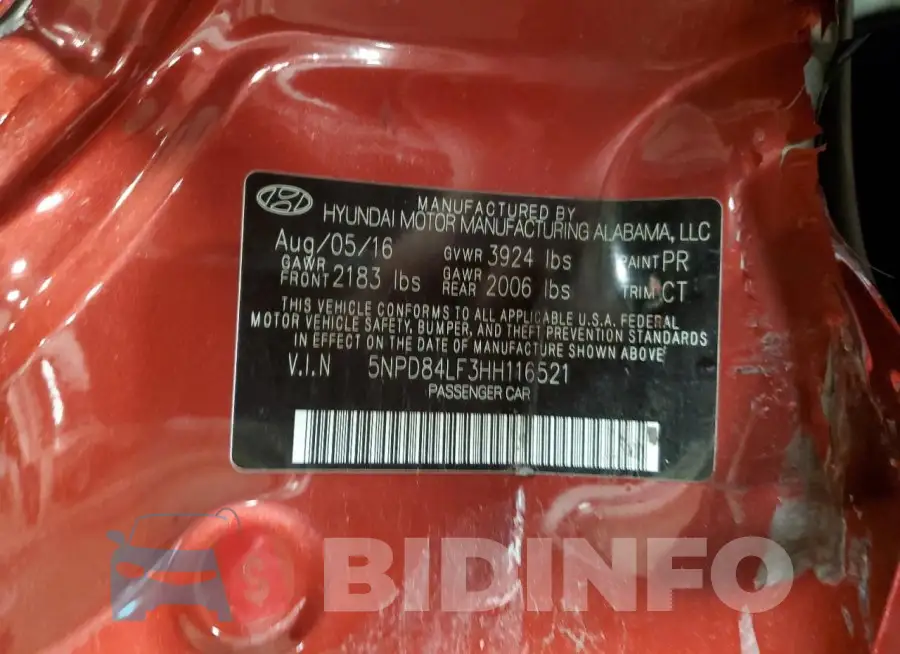 5NPD84LF3HH116521 Photo# 12