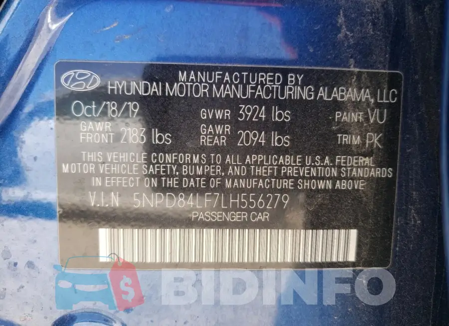5NPD84LF7LH556279 Photo# 13