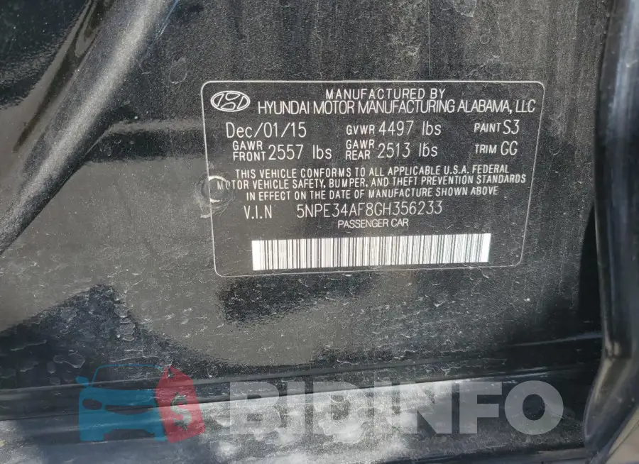 5NPE34AF8GH356233 Photo# 12