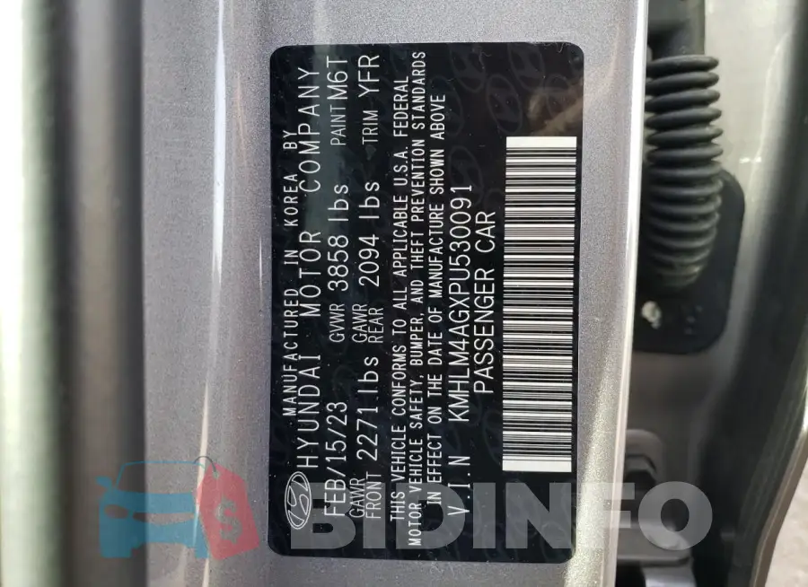 KMHLM4AGXPU530091 Photo# 13