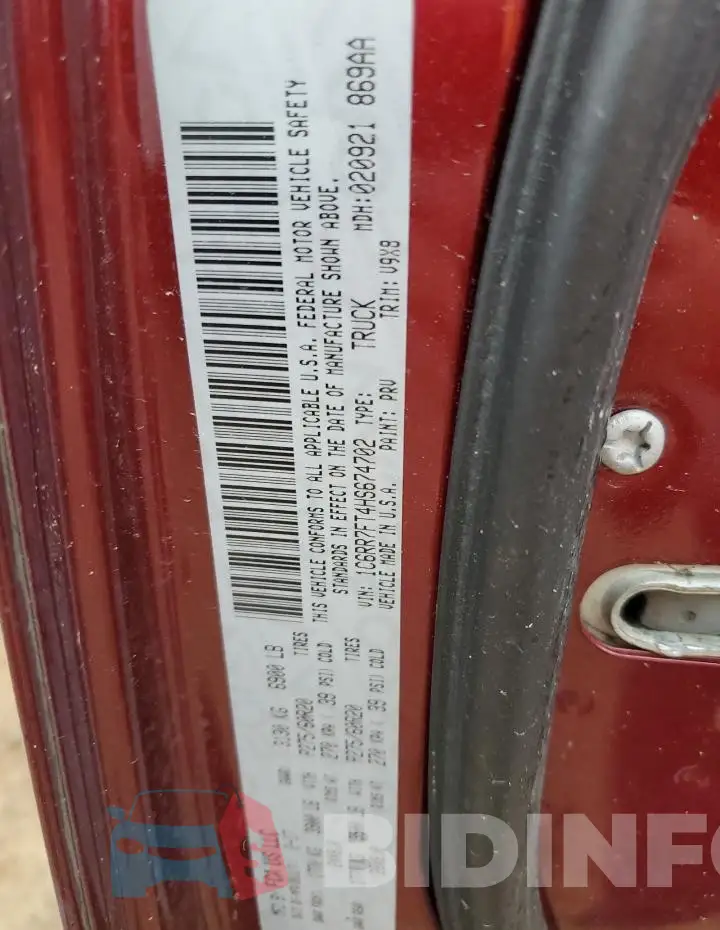 1C6RR7FT4HS674702 Photo# 12