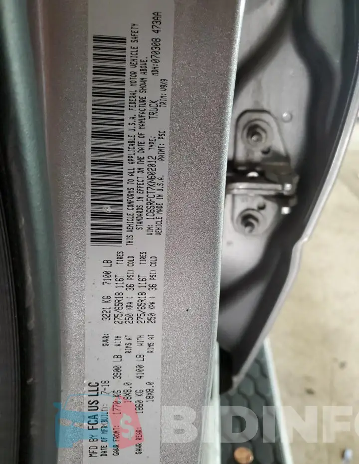 1C6SRFCT7KN602012 Photo# 12