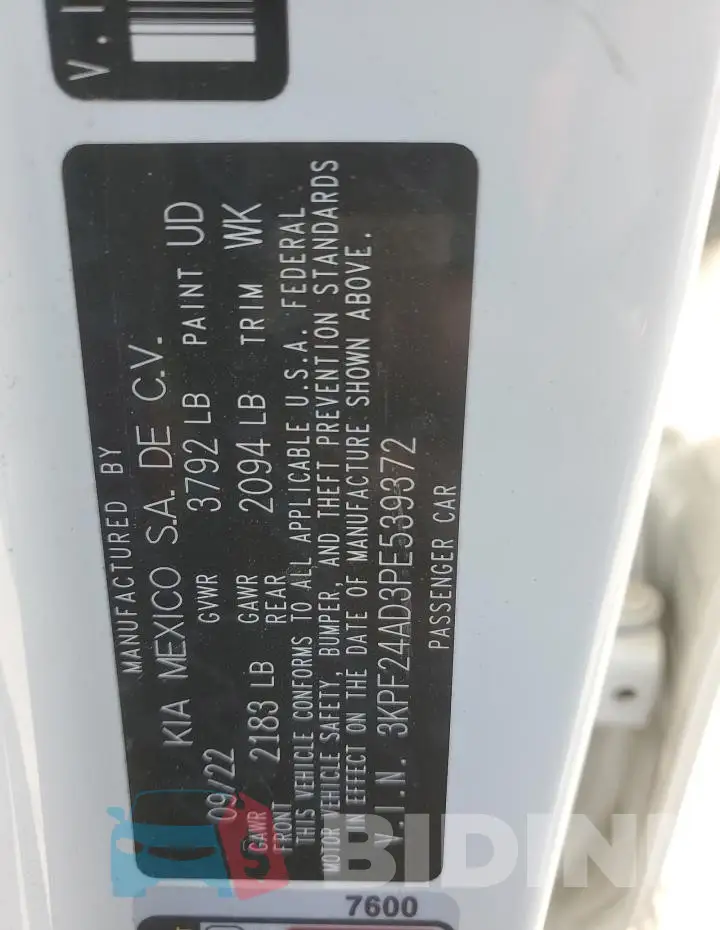 3KPF24AD3PE539372 Photo# 12