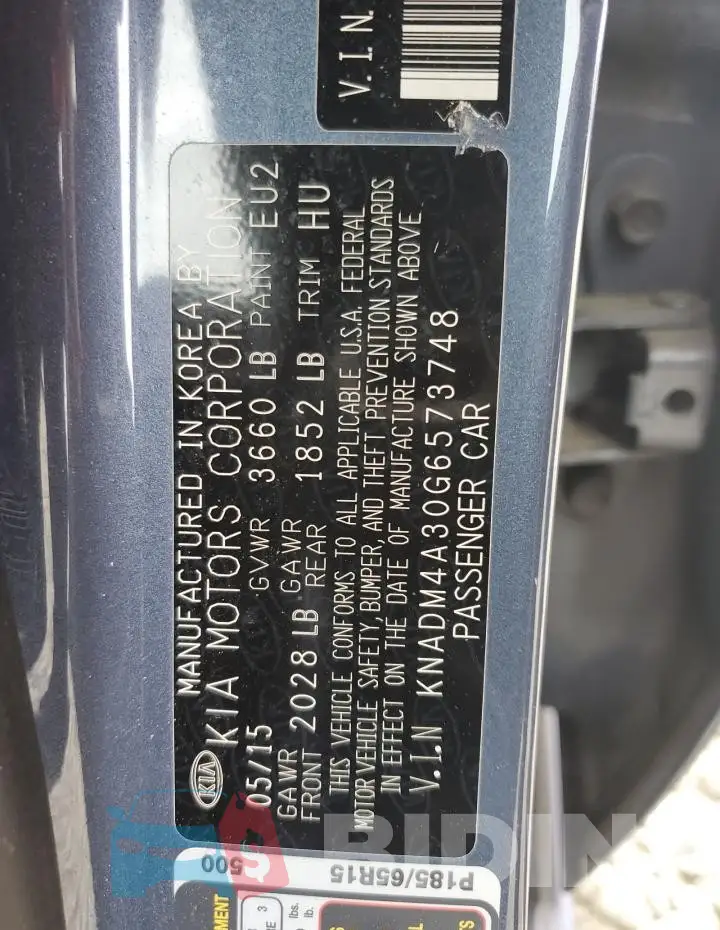 KNADM4A30G6573748 Photo# 12