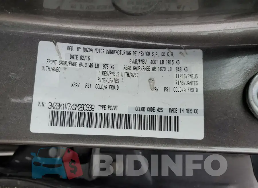3MZBM1V7XGM290339 Photo# 13