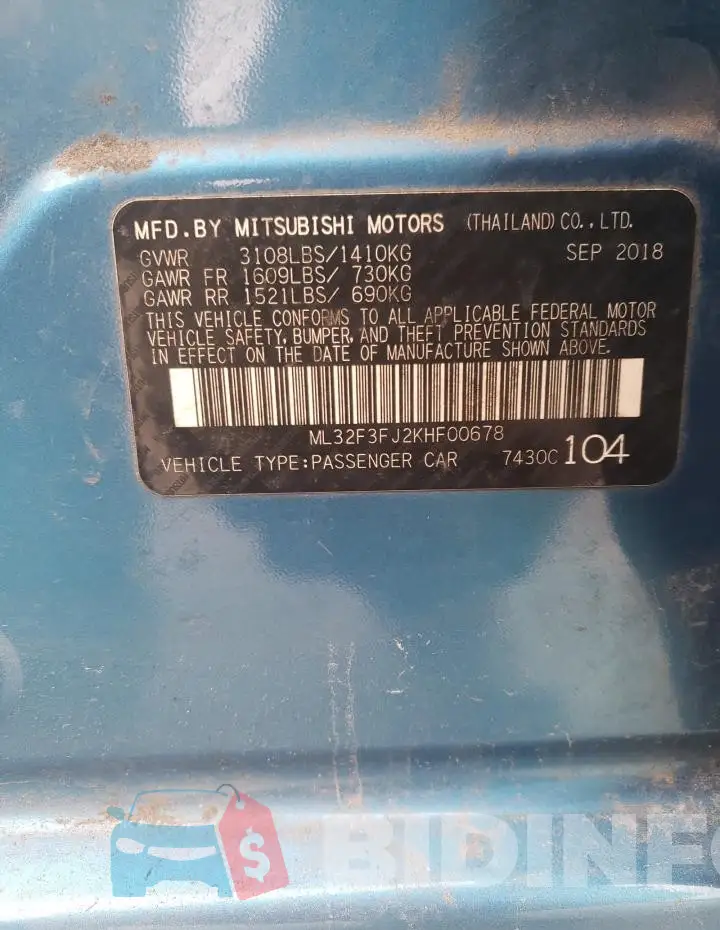 ML32F3FJ2KHF00678 Photo# 13