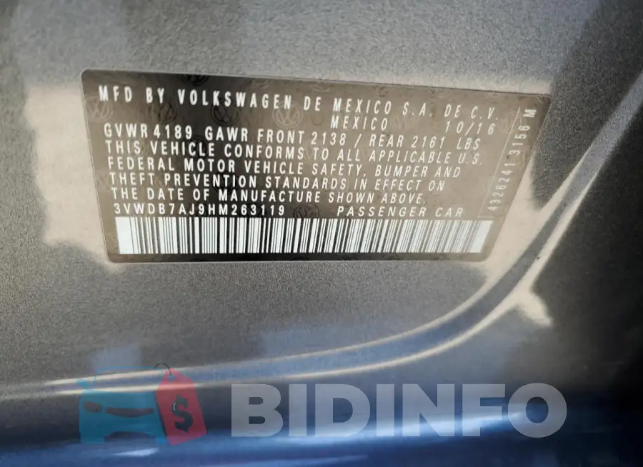 3VWDB7AJ9HM263119 Photo# 12