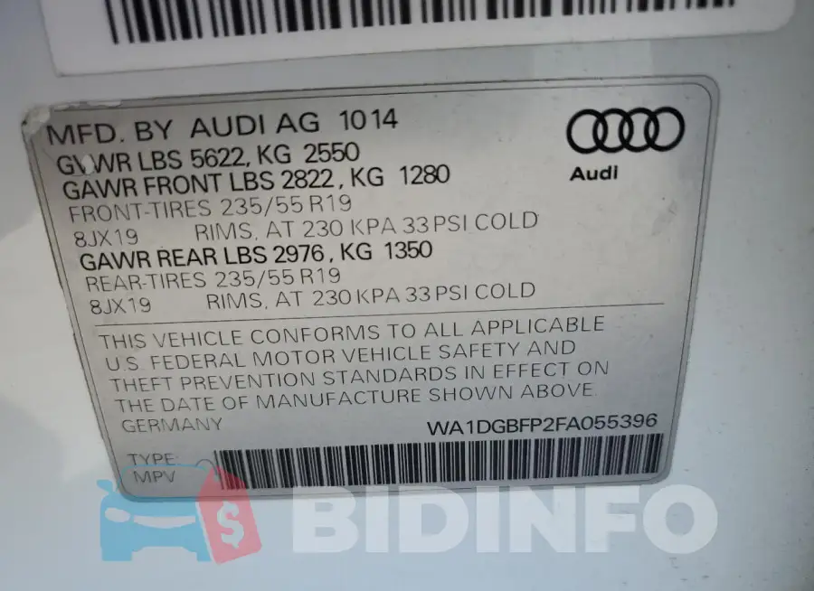 WA1DGBFP2FA055396 Photo# 13