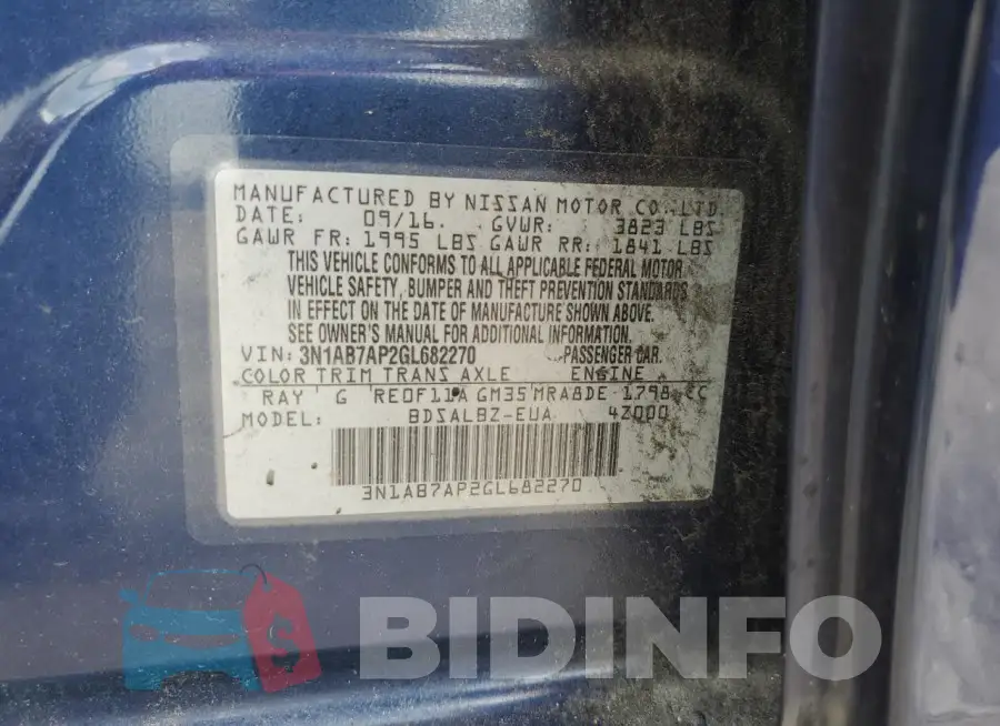3N1AB7AP2GL682270 Photo# 12