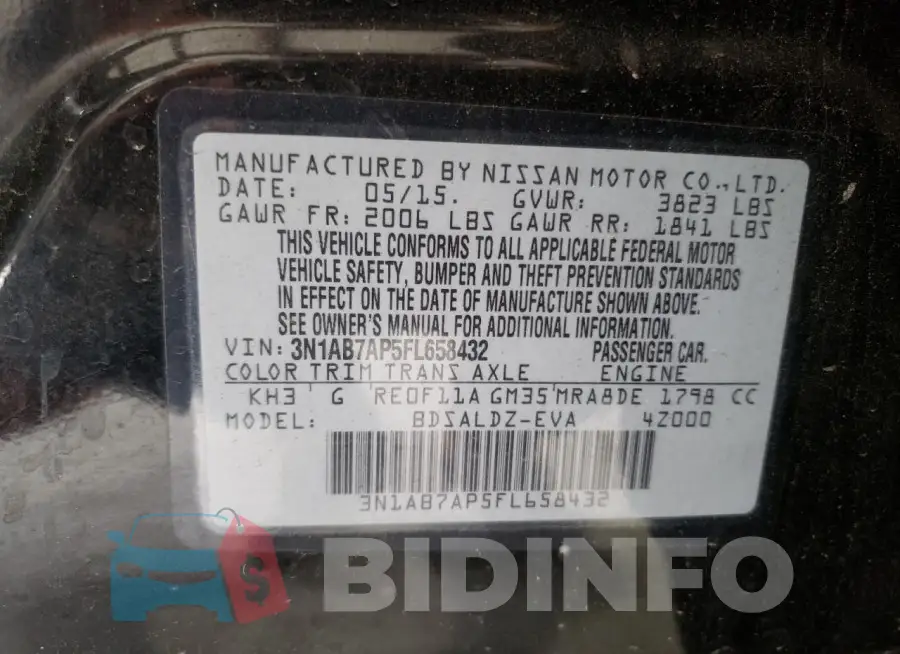 3N1AB7AP5FL658432 Photo# 12