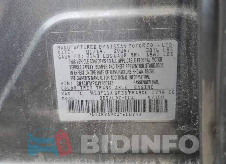 3N1AB7APXJY260743 Photo# 13