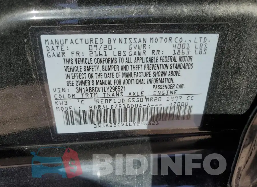 3N1AB8CV1LY296521 Photo# 12