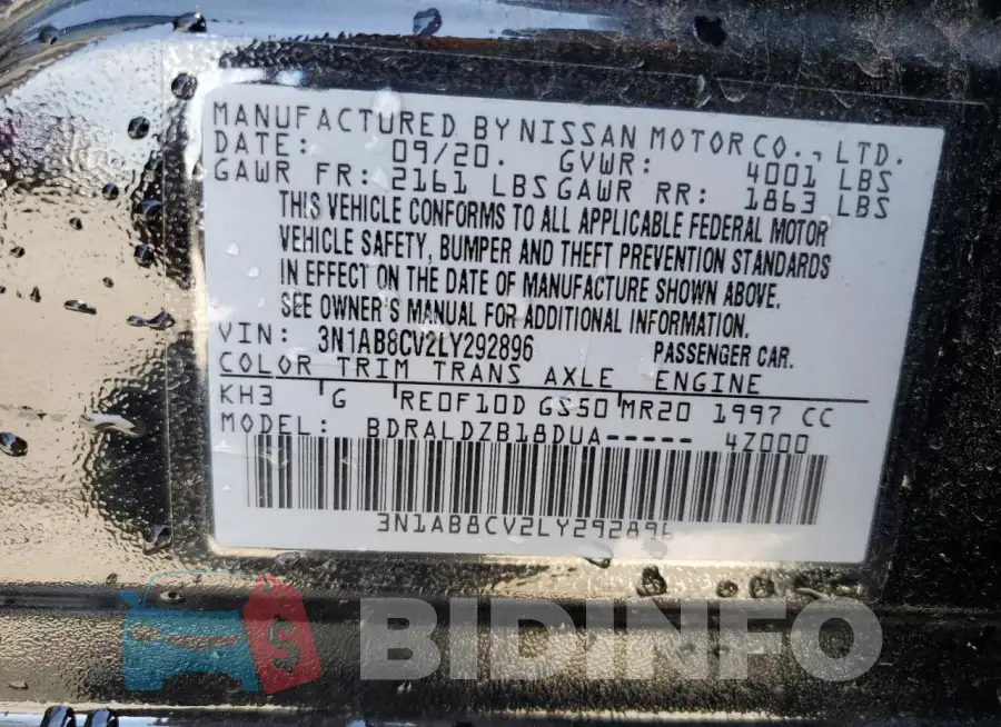 3N1AB8CV2LY292896 Photo# 12