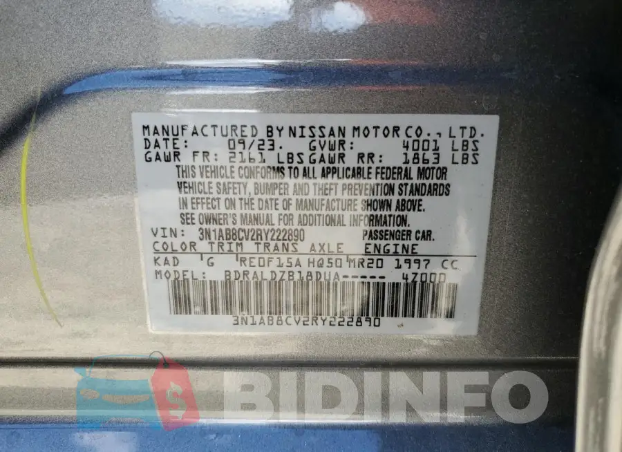 3N1AB8CV2RY222890 Photo# 12