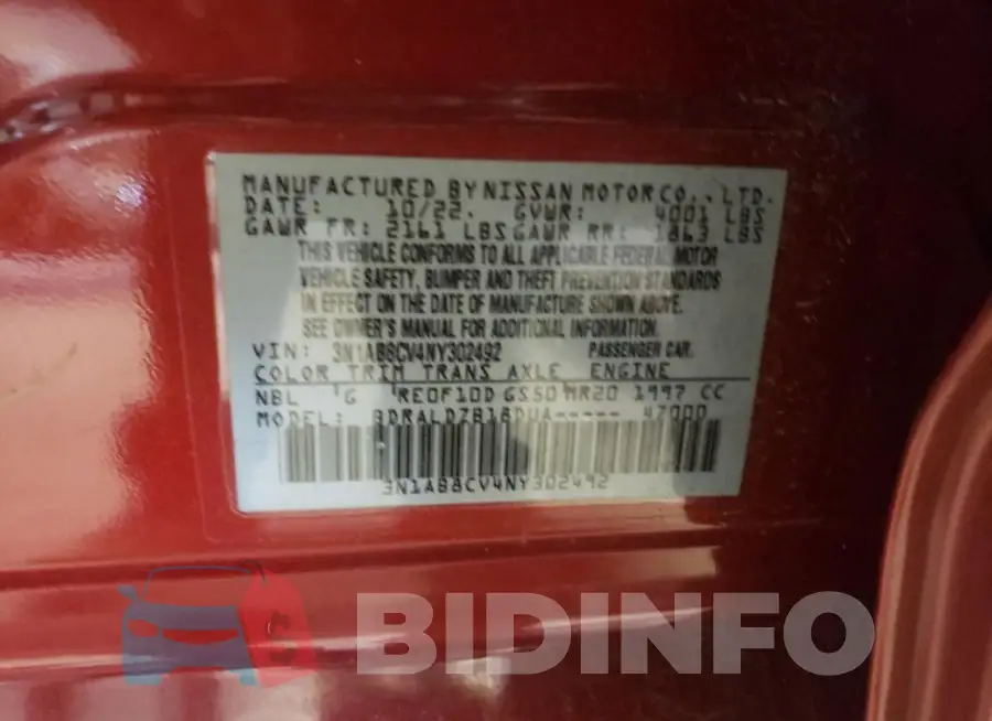 3N1AB8CV4NY302492 Photo# 13