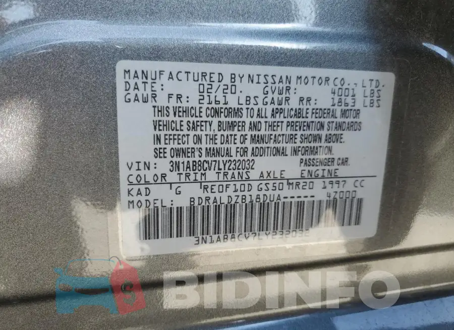 3N1AB8CV7LY232032 Photo# 12
