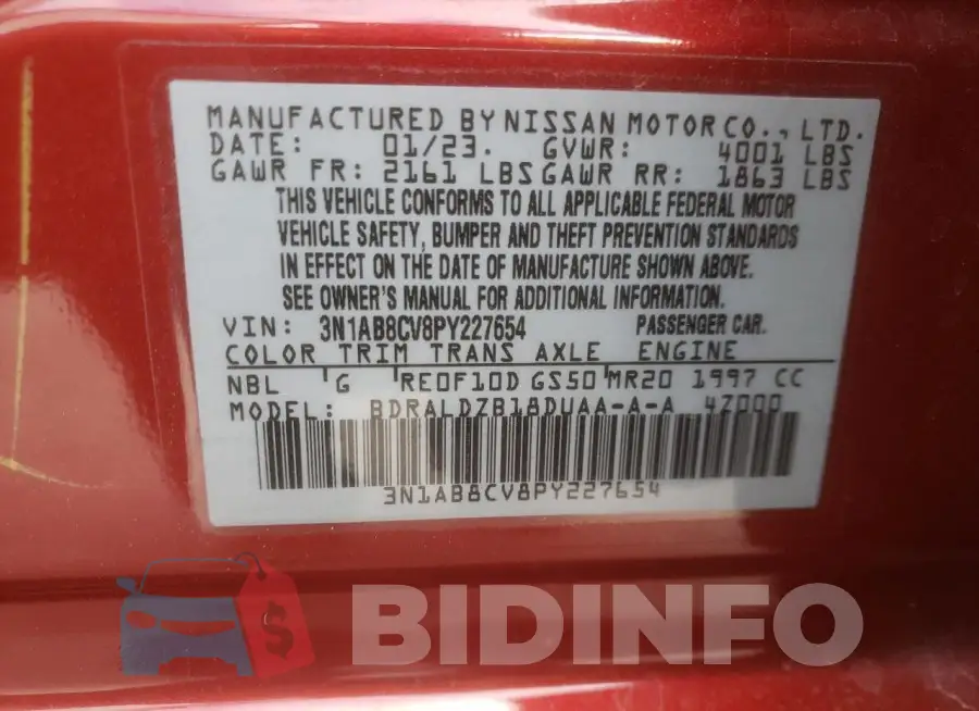 3N1AB8CV8PY227654 Photo# 12