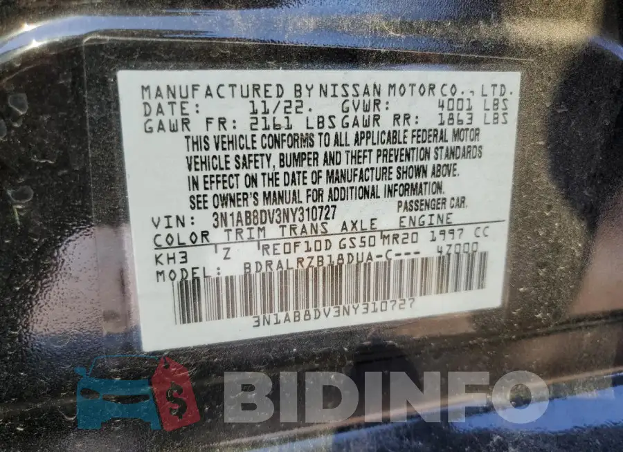 3N1AB8DV3NY310727 Photo# 12