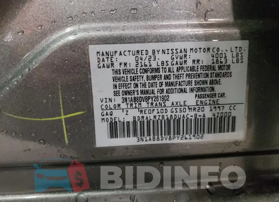 3N1AB8DV8PY261902 Photo# 12