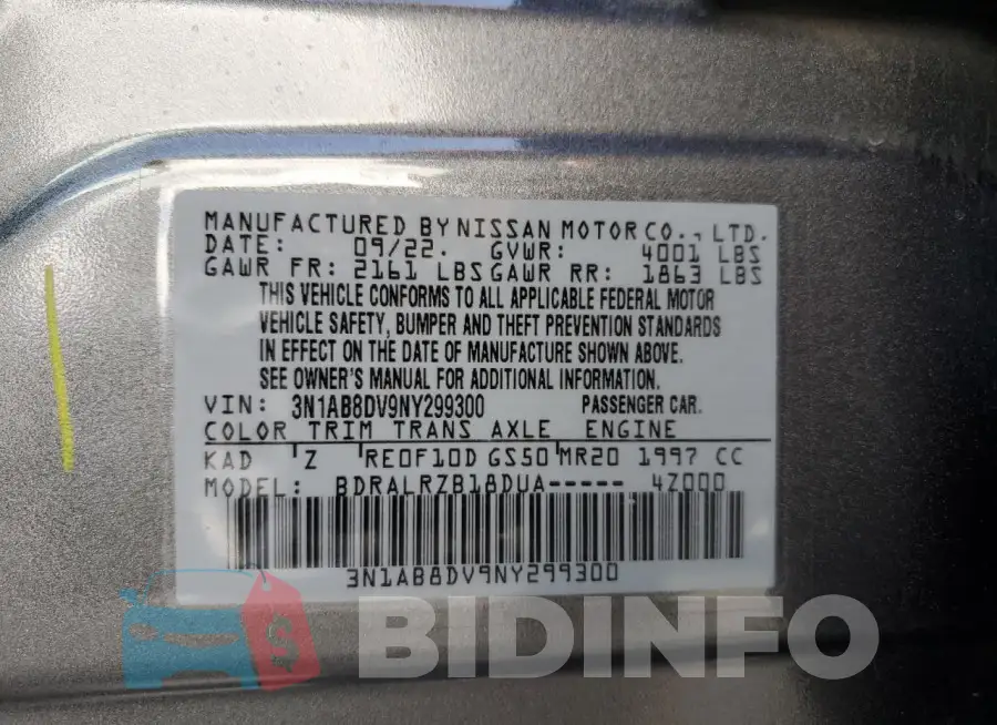 3N1AB8DV9NY299300 Photo# 12