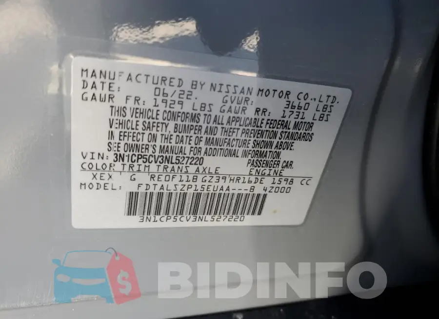3N1CP5CV3NL527220 Photo# 14