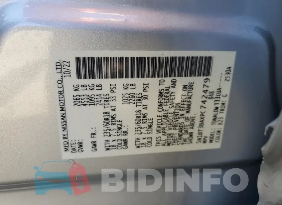 5N1BT3BAXPC742479 Photo# 13
