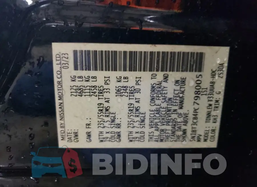 5N1BT3CB4PC798005 Photo# 13