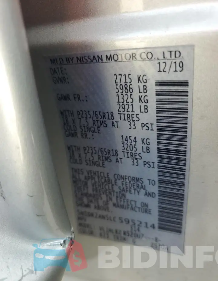 5N1DR2AN5LC595214 Photo# 14