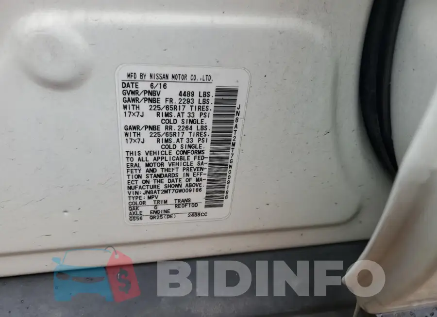 JN8AT2MT7GW009186 Photo# 12