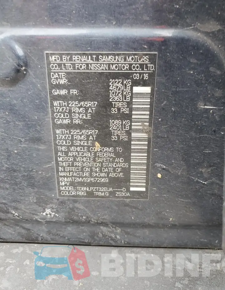 KNMAT2MV1GP672969 Photo# 13