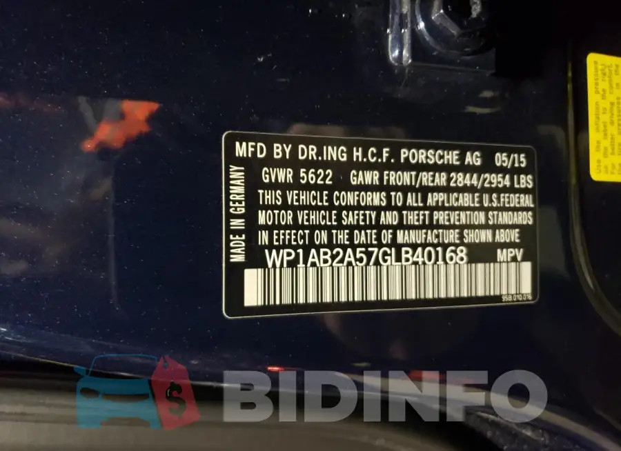 WP1AB2A57GLB40168 Photo# 13